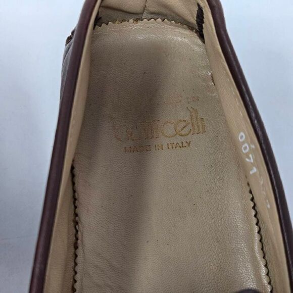ALDO BRUE BOTTICELLI BROWN CALF LEATHER DRIVING PENNY LOAFER MENS 7 D ITALY main image 4